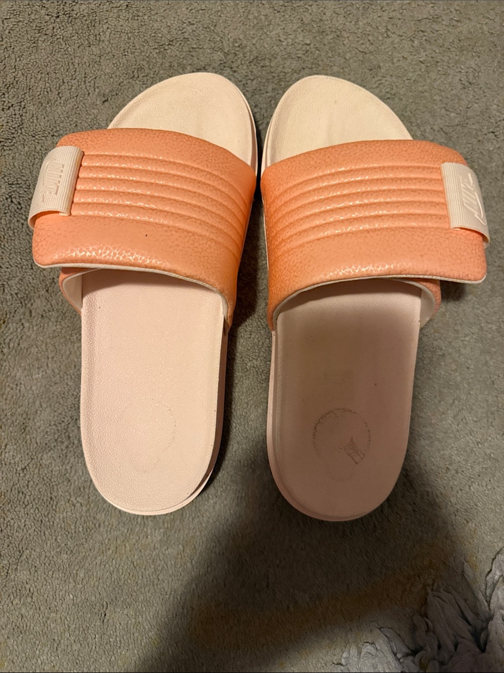 Nike Women's Peach-Orange Slide Sandals